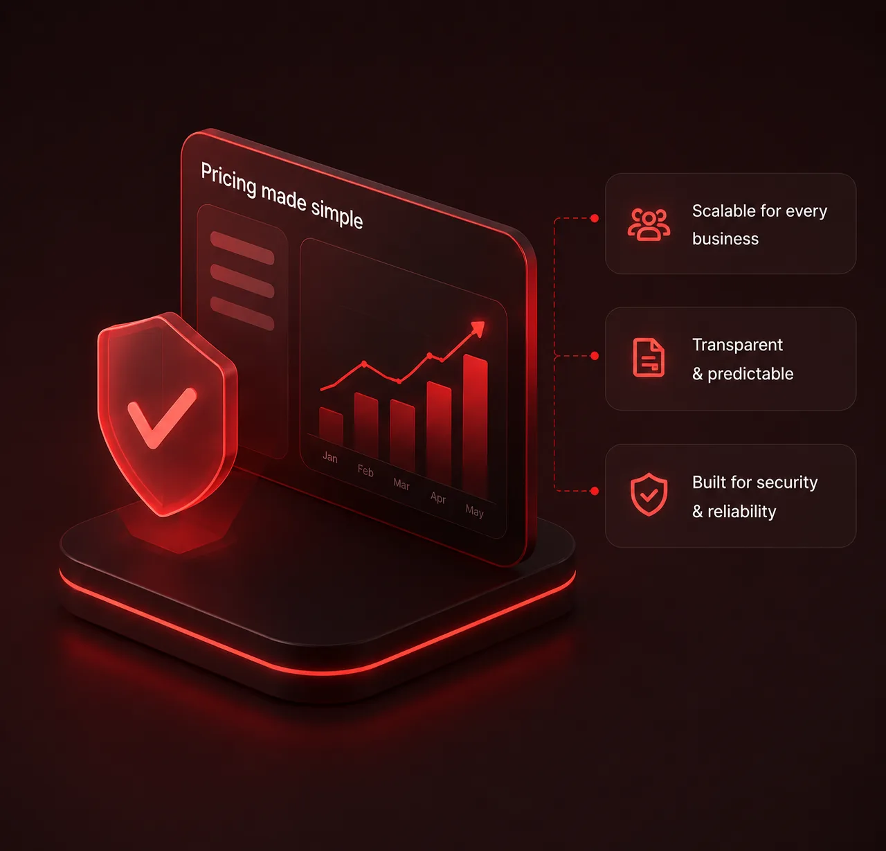 DarkX pricing plans dashboard preview